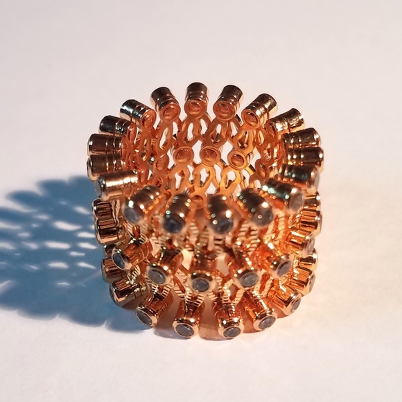 Puzzle Ring 2 Bracelet Transform Yellow Gold Cryst - Picture 8 of 8